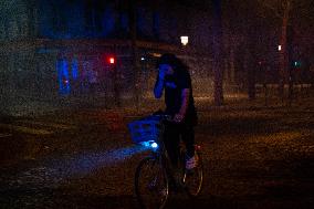 PSG Supporters Celebrate on The Champs Elysees - Paris