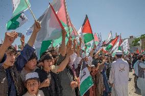 Pro Palestine Protest in Herat - Afghanistan
