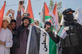Pro Palestine Protest in Herat - Afghanistan