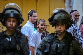 Israeli Settlers in Old City of Hebron - West Bank