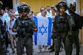 Israeli Settlers in Old City of Hebron - West Bank
