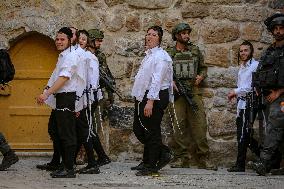 Israeli Settlers in Old City of Hebron - West Bank
