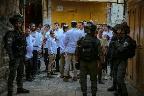 Israeli Settlers in Old City of Hebron - West Bank
