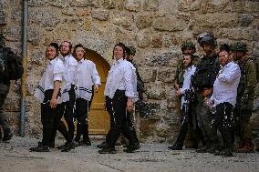 Israeli Settlers in Old City of Hebron - West Bank
