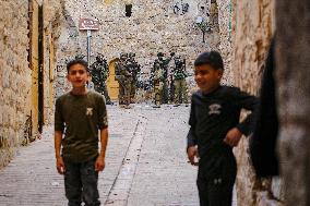 Israeli Settlers in Old City of Hebron - West Bank