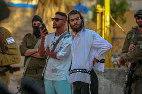 Israeli Settlers in Old City of Hebron - West Bank