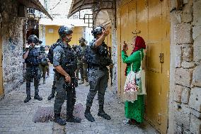 Israeli Settlers in Old City of Hebron - West Bank