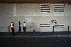 Banksy's Work Protected After Being Vandalised - Marseille