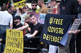 Rally in support of Ukrainian POWs in Lviv