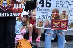 Rally in support of Ukrainian POWs in Lviv