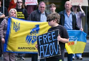 Rally in support of Ukrainian POWs in Lviv