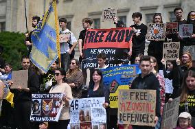 Rally in support of Ukrainian POWs in Lviv