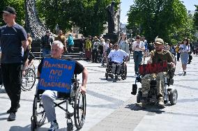 Rally in support of Ukrainian POWs in Lviv