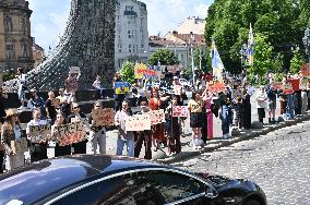 Rally in support of Ukrainian POWs in Lviv