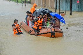 Flood in Agartala - India