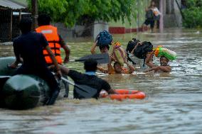 Flood in Agartala - India