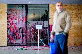 Maersk Office Vandalized by Activists - Rotterdam