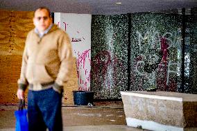 Maersk Office Vandalized by Activists - Rotterdam