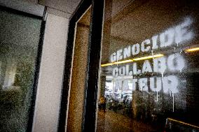 Maersk Office Vandalized by Activists - Rotterdam