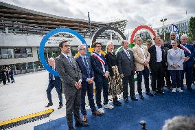 Ministerial Visit To The Olympic Aquatic Centre - Saint Denis