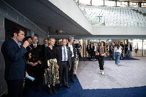 Ministerial Visit To The Olympic Aquatic Centre - Saint Denis