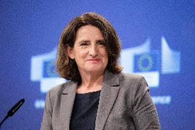 Teresa Ribera Rodriguez Press Conference - Brussels