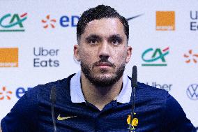 Rayan Cherki gives a press confenrence - Clairefontaine-en-Yvelines