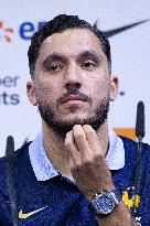 Rayan Cherki gives a press confenrence - Clairefontaine-en-Yvelines