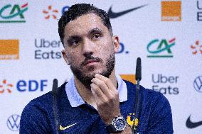 Rayan Cherki gives a press confenrence - Clairefontaine-en-Yvelines