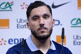Rayan Cherki gives a press confenrence - Clairefontaine-en-Yvelines