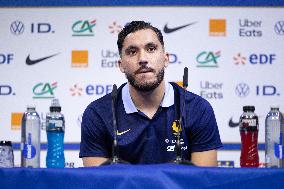 Rayan Cherki gives a press confenrence - Clairefontaine-en-Yvelines