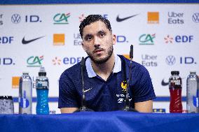 Rayan Cherki gives a press confenrence - Clairefontaine-en-Yvelines