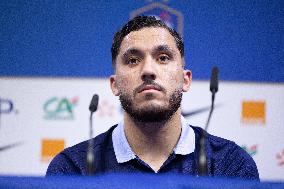 Rayan Cherki gives a press confenrence - Clairefontaine-en-Yvelines
