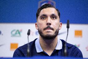 Rayan Cherki gives a press confenrence - Clairefontaine-en-Yvelines