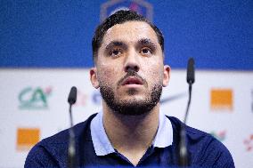 Rayan Cherki gives a press confenrence - Clairefontaine-en-Yvelines