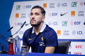 Rayan Cherki gives a press confenrence - Clairefontaine-en-Yvelines
