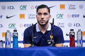 Rayan Cherki gives a press confenrence - Clairefontaine-en-Yvelines
