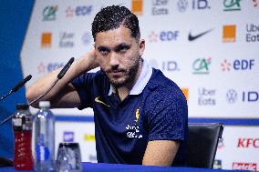 Rayan Cherki gives a press confenrence - Clairefontaine-en-Yvelines