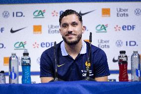 Rayan Cherki gives a press confenrence - Clairefontaine-en-Yvelines