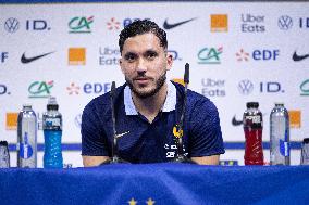 Rayan Cherki gives a press confenrence - Clairefontaine-en-Yvelines