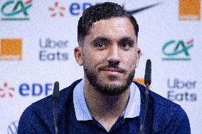 Rayan Cherki gives a press confenrence - Clairefontaine-en-Yvelines