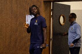 Manu Kone gives a press confenrence - Clairefontaine-en-Yvelines
