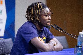 Manu Kone gives a press confenrence - Clairefontaine-en-Yvelines