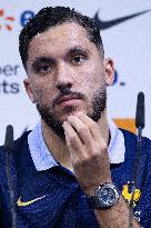 Rayan Cherki gives a press confenrence - Clairefontaine-en-Yvelines