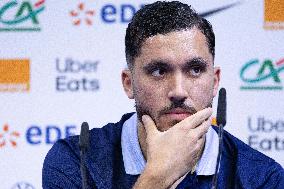 Rayan Cherki gives a press confenrence - Clairefontaine-en-Yvelines