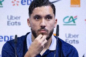 Rayan Cherki gives a press confenrence - Clairefontaine-en-Yvelines