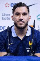 Rayan Cherki gives a press confenrence - Clairefontaine-en-Yvelines