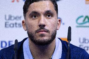 Rayan Cherki gives a press confenrence - Clairefontaine-en-Yvelines