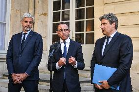 French PM Francois Bayrou meets party leaders in Paris - FA