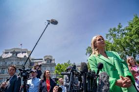 White House Press Secretary Karoline Leavitt Gaggles With Press